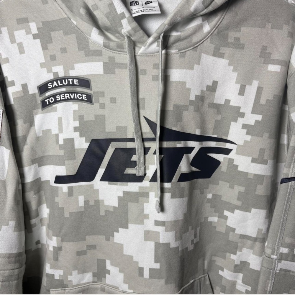 Nike NFL Jets Camo Salute to Service Hoodie Sweatshirt Size Large - Picture 3 of 8